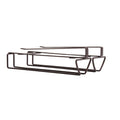 Free Punch Cabinet Wrought Iron Wine Glass Holder Upside Down Rack,Style:, Double Row
