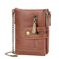 Baellerry  Short Wallet Double Zipper Tri-Fold Wallet For Men, Baellerry Brown, Baellerry Khaki, Baellerry Black, Baellerry Coffee