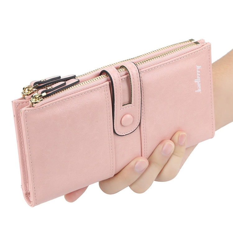 Baellerry  Ladies Long Large Capacity Buckle Zip Clutch Multi-Card Wallet, Baellerry Dark Green, Baellerry let(Pink, Baellerry Sky Blue, Baellerry Red, Baellerry Black, Baellerry Brown