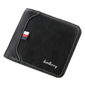Baellerry Short Wallet Tri-fold Horizontal Coin Purse For Men, Black, Light Coffee, Dark Coffee, Red Brown