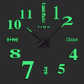 M002 Night Light DIY Digital Wall Clock Living Room Decoration Silent Clock, DIY Digital Wall Clock