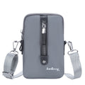 Baellerry Men Shoulder Bag Simple Casual Large Capacity Messenger Bag Business Zipper Wallet, Blue, Black, Grey