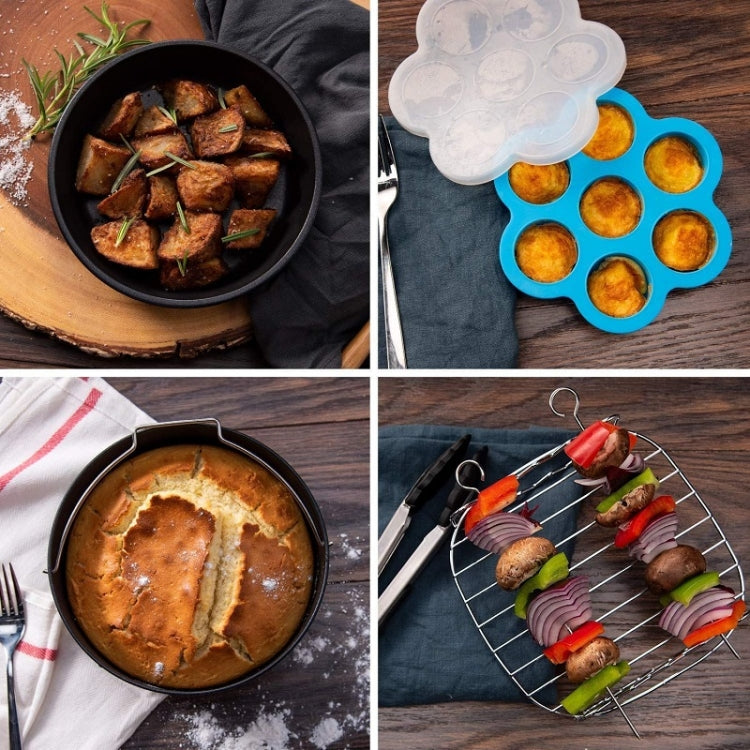Air Fryer Baking Accessories Stainless Steel Set, 6 PCS/Set 6 inch, 6 PCS/Set 7 inch, 6 PCS/Set 8 inch
