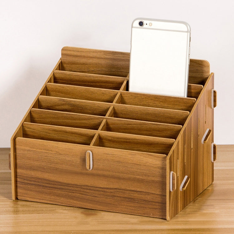 D-86 Office Conference Classroom Mobile Phone Storage Box, Style:, 12 Grids (Walnut), 12 Grids (Oak), 12 Grids (Black Oak), 24 Grids (Walnut), 24 Grids (Black Oak), 36 Grids (Walnut), 36 Grids (Oak), 36 Grids (Black Oak), 48 Grids (Walnut), 48 Grids (O...