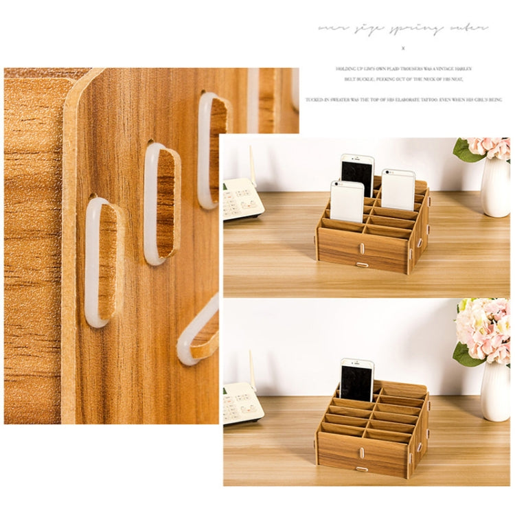 D-86 Office Conference Classroom Mobile Phone Storage Box, Style:, 12 Grids (Walnut), 12 Grids (Oak), 12 Grids (Black Oak), 24 Grids (Walnut), 24 Grids (Black Oak), 36 Grids (Walnut), 36 Grids (Oak), 36 Grids (Black Oak), 48 Grids (Walnut), 48 Grids (O...