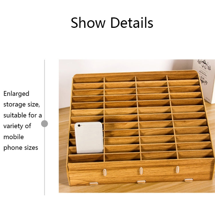 D-86 Office Conference Classroom Mobile Phone Storage Box, Style:, 12 Grids (Walnut), 12 Grids (Oak), 12 Grids (Black Oak), 24 Grids (Walnut), 24 Grids (Black Oak), 36 Grids (Walnut), 36 Grids (Oak), 36 Grids (Black Oak), 48 Grids (Walnut), 48 Grids (O...