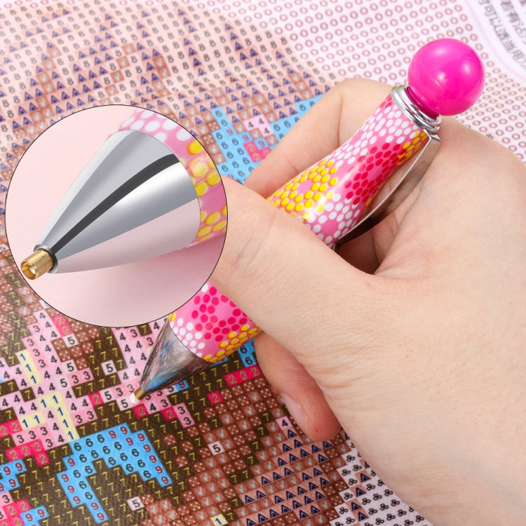 Bowling Style 5D Diamonds Painting Pens Single Head Point Drill Pen, Pink, Black, Rose Red, Blue, Orange, Yellow
