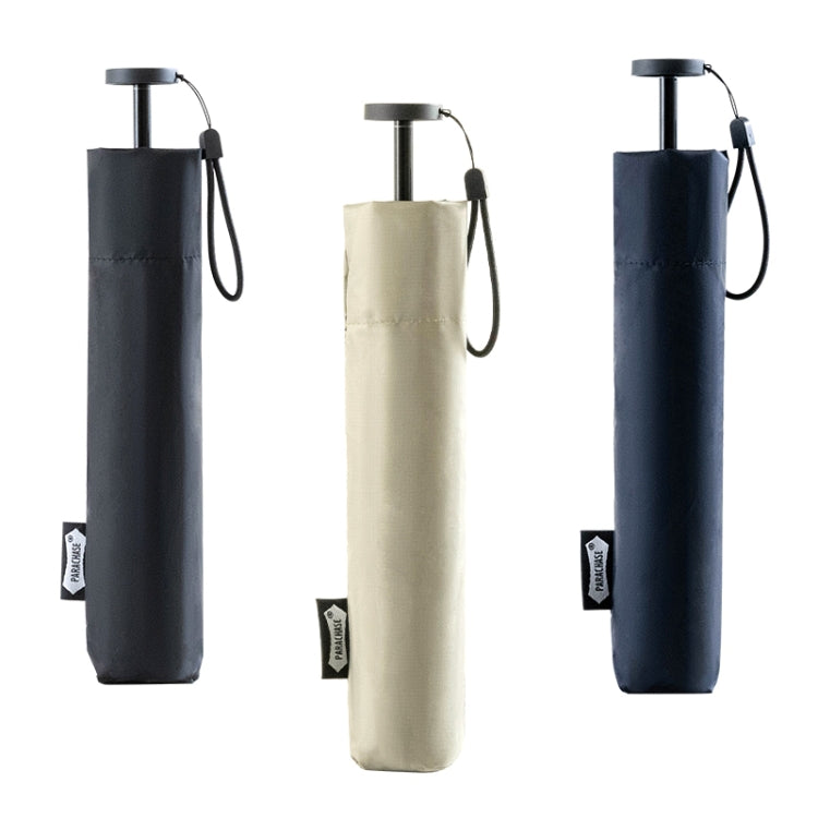PARACHASE Carbon Fiber Light Portable Small Clever Black Glue Sunscreen Anti-UV Sun Umbrella, Black, Navy, Khaki