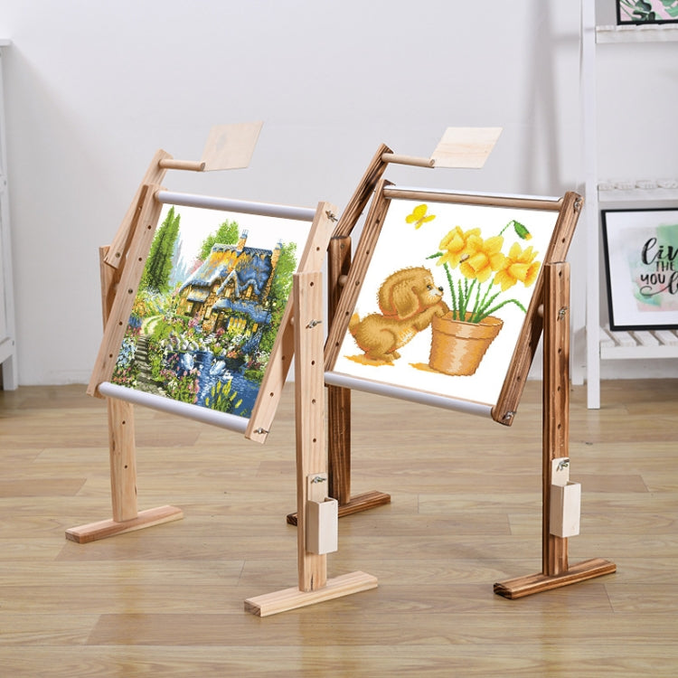 Benchtop Pine Adjustable Cross Stitch Stand, Normal Color, Baked Color