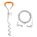 Outdoor Pet Leash Stainless Steel Ground Nail Fixing Bolt, Specification：, Upgrade + Wire Rope, Classic + Wire Rope
