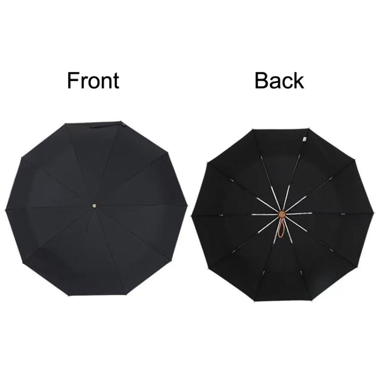 PARACHASE Large Ruggedized Shrink Retro Wind-Resistant Folding Umbrella, Blue, Black