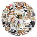 2 Sets 50 Pieces Literary Retro Sticker Pack Era English Diy Decoration Old Time Stickers, Literary Retro Sticker