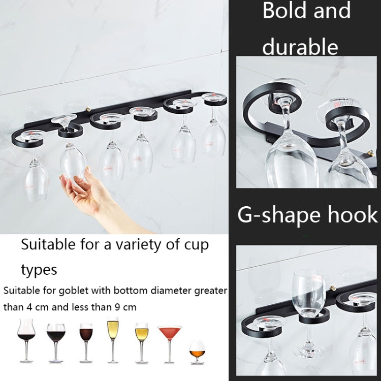 Household Punch-free Red Wine Glass Upside Down Rack, Style:, 1 Slot, 2 Slots, 3 Slots