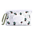 Baby EVA Wet Wipes Bag Portable Flip Removable Sanitary Wet Wipes Bag, Cactus, Red Flower, Feather, Triangle, Crown, Shell, Style 3, Dot, Black And Grey Stripe, Floating Object, Gear, Cat Claw, Geometric Figure, Space, Whale, Orange Space, Big Round Ba...
