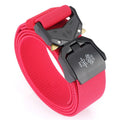 Outdoor Aluminum Alloy Lightweight Stretch Woven Belt, 125cm Red, 125cm Tabby Black, 125cm Tabby Dark Gray, 125cm Tabby Army Green, 125cm Tabby Sapphire, 125cm Tabby Dark Khaki, 125cm Light Gray, 125cm Twill Brown, 125cm Twill Army Green, 125cm Light G...