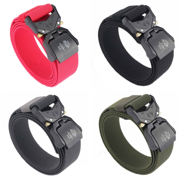 Outdoor Aluminum Alloy Lightweight Stretch Woven Belt, 125cm Red, 125cm Tabby Black, 125cm Tabby Dark Gray, 125cm Tabby Army Green, 125cm Tabby Sapphire, 125cm Tabby Dark Khaki, 125cm Light Gray, 125cm Twill Brown, 125cm Twill Army Green, 125cm Light G...