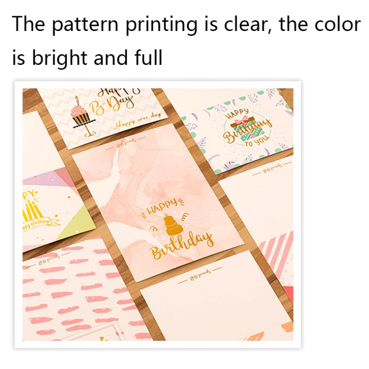 50 PCS Hot Stamping Embossed Birthday Card, 1, 2, 3, 4, 5, 6, 7, 8