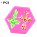 4 PCS Cross Shape Silicone Fondant Cake Mold Baking Tool, Cross Shape