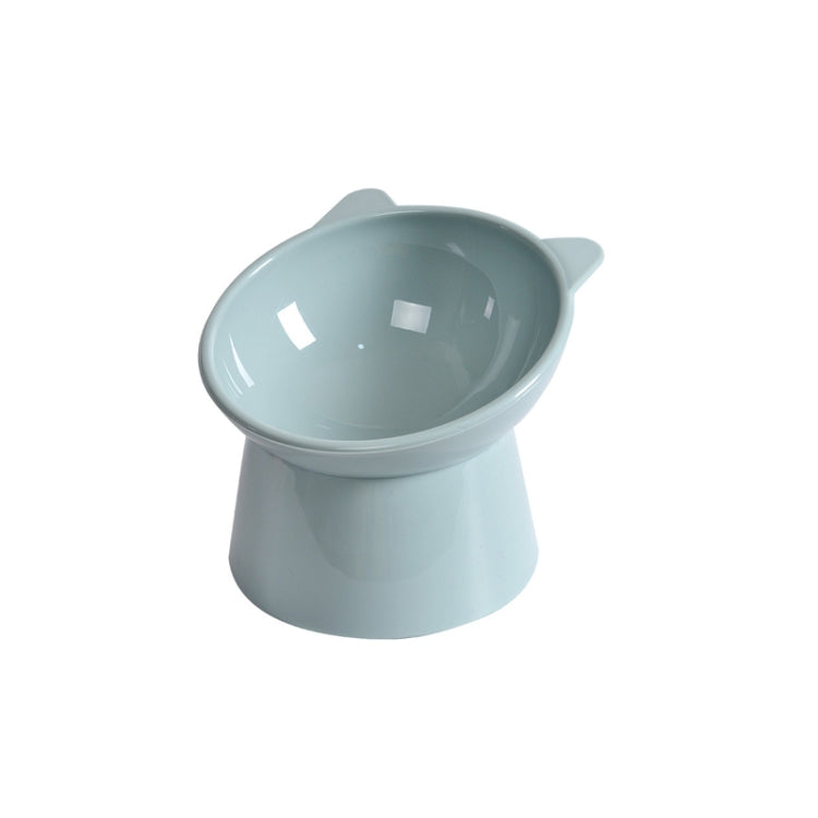 Pet Tall Protection Cervical Slant Mouth Food Bowl Anti-overturning Plastic Cat Bowl, Gray, Blue, Pink