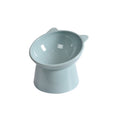 Pet Tall Protection Cervical Slant Mouth Food Bowl Anti-overturning Plastic Cat Bowl, Gray, Blue, Pink