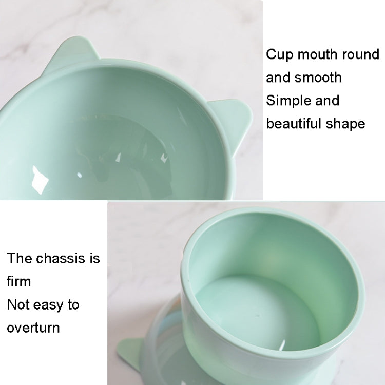 Pet Tall Protection Cervical Slant Mouth Food Bowl Anti-overturning Plastic Cat Bowl, Gray, Blue, Pink