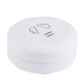 Double-layer Round Eight Grids Portable Medicine Box with Cutter, White, Blue