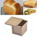 Square Toast Box Non-Stick Water Cube Toast Mold, Style:, 8832 8x7.5x6.5cm Ripple Gold, 8759 11.8x11x10.3cm No Ripple Gold, 8772 8x7.5x6.5cm No Ripple Gold, 8765 11.8x11x10.3cm Ripple Gold