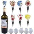 DIY Crystal Epoxy Resin Red Wine Stopper Silicone Mold,Style:, Five Molds, 5 Molds+5 Red Wine Plug