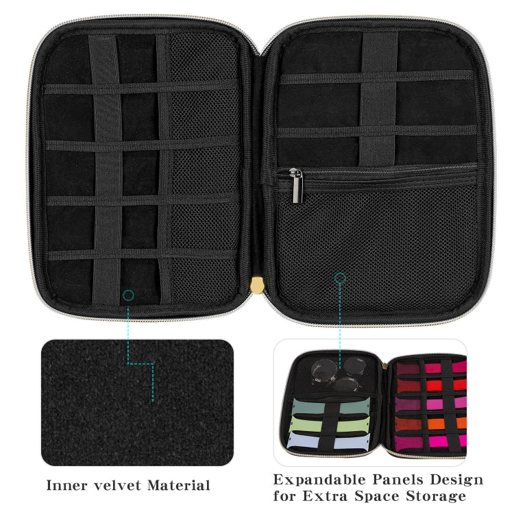 Velvet Watch Strap Watch Accessories Storage Bag, Blue S, Black S, Pink S, Blue M, Black M, Pink M, Blue L, Black L, Pink L