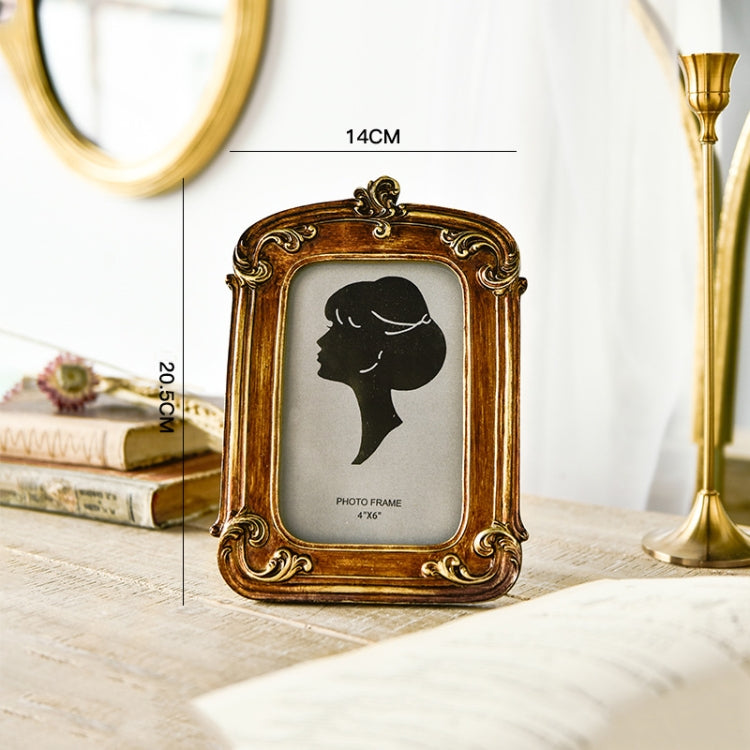 Retro Imitation Wood Home Decor Photo Frames, Spec:, Square-6 inches, Square-7 inches, Arched-6 inches, Arched-7 inches, Oval-6 inches, Oval-7 inches, Bow Round Box, A Model, B Model, C Model, D Model