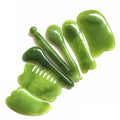 7PCS/Set Facial Tendon Stick Facial Scraping Board Meridian Acupuncture Pen, Green, Pink, Amber