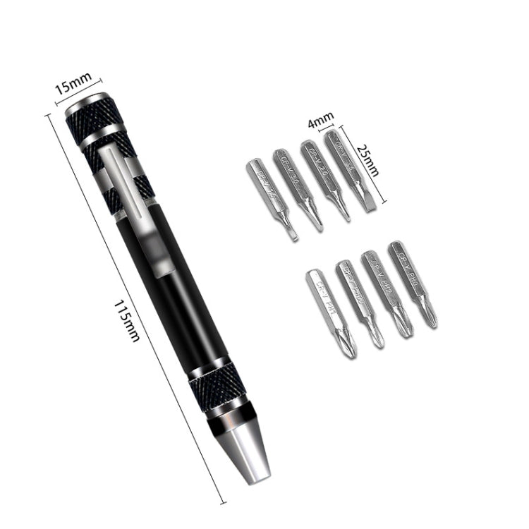 8 In 1 Screwdriver Aluminum Alloy Combination Disassembly Pen Repair Screwdriver, 8 In 1 Blue, 8 In 1 Red, 8 In 1 Black, 8 In 1 Silver