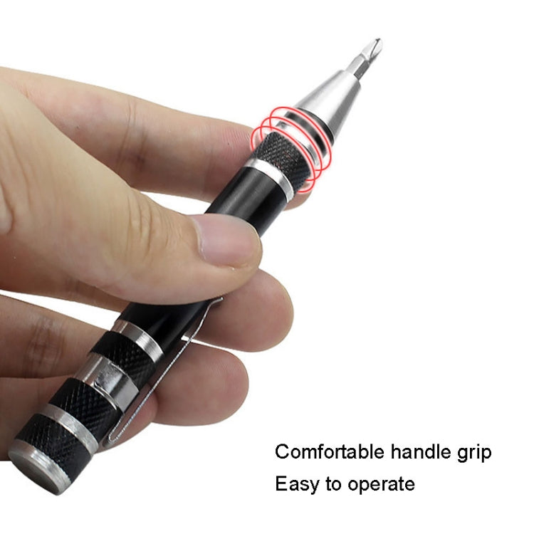 8 In 1 Screwdriver Aluminum Alloy Combination Disassembly Pen Repair Screwdriver, 8 In 1 Blue, 8 In 1 Red, 8 In 1 Black, 8 In 1 Silver