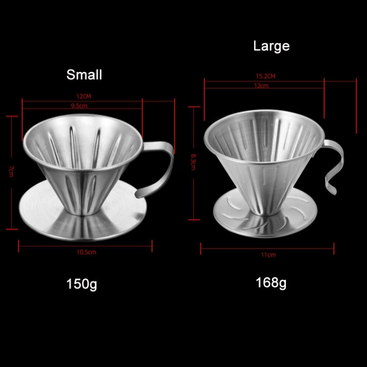 Double-layer Stainless Steel Pour-over Coffee Filter, Size:, Small, Large