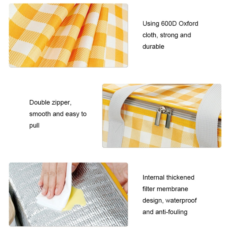 JY2209 Camping Moistureproof Portable Picnic Basket Set, Spec:, Red White, Yellow White, Leaves, Red White+150x100cm, Yellow White+150x100cm, Leaves+150x100cm, Red White+150x200cm, Yellow White+150x200cm, Leaves+150x200cm, Red White+200x200cm          ...