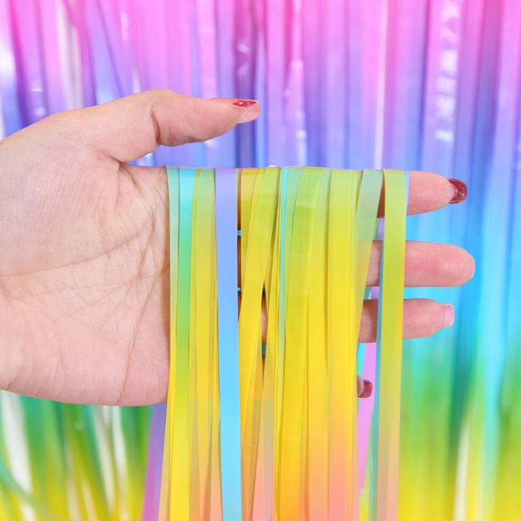 2 PCS 2M Birthday Party Decoration Background Rain Curtain