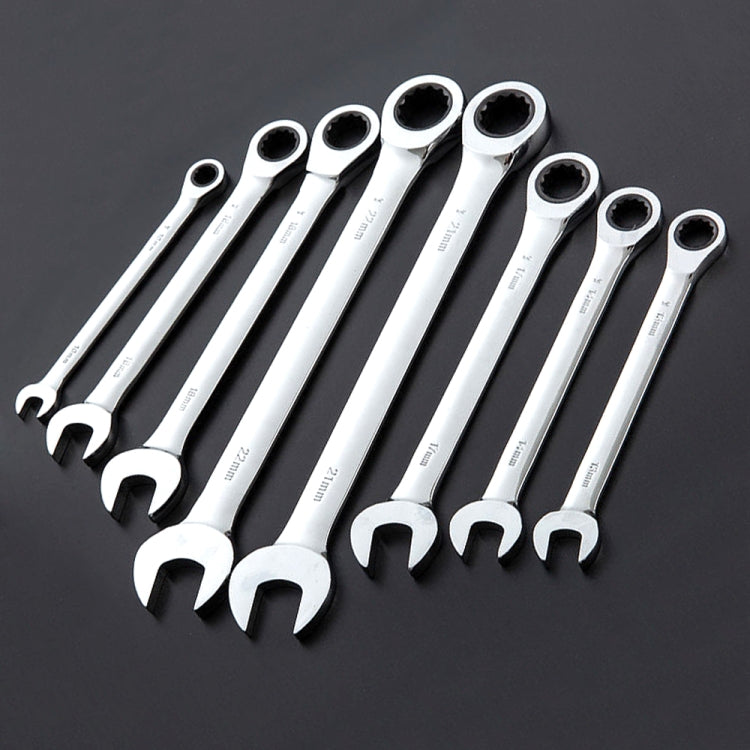 Combination Ratchet Wrench with Flexible Head Dual-purpose Ratchet Tool, 6mm, 7mm, 9mm, 11mm, 16mm, 24mm, 18mm, 20mm, 21mm, 22mm, 23mm