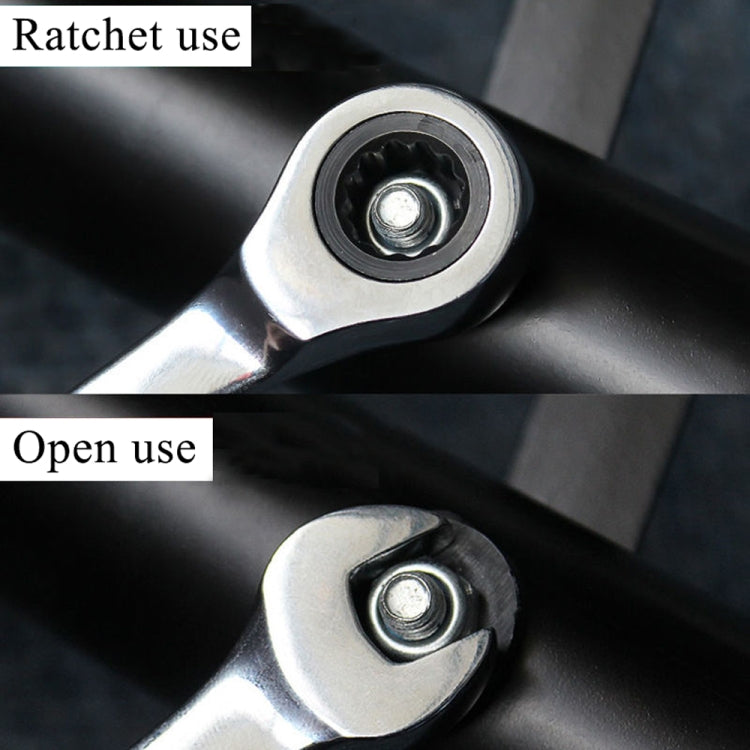 Combination Ratchet Wrench with Flexible Head Dual-purpose Ratchet Tool, 6mm, 7mm, 9mm, 11mm, 16mm, 24mm, 18mm, 20mm, 21mm, 22mm, 23mm