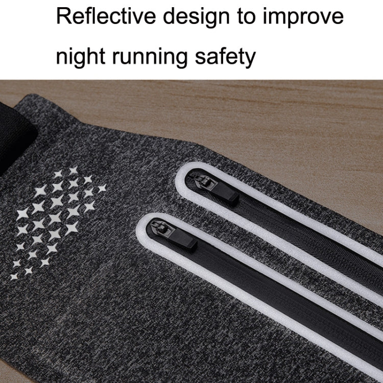 Outdoor Double Zipper Sports Waterproof Lycra Body Slim Waist Bag, Black, Mint Blue, Grey, Rose Red, Green