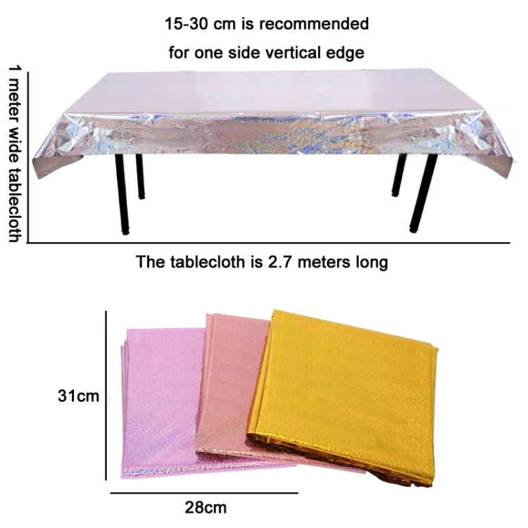 Birthday Party Foil Laser Tablecloth Wedding Decoration Supplies, Foil Laser  Pink, Foil Laser Red, Foil Laser Light Blue, Foil Laser Rose Gold, Foil Laser Gold, Foil Laser Dark Blu, Foil Laser Purple, Foil Laser Silver