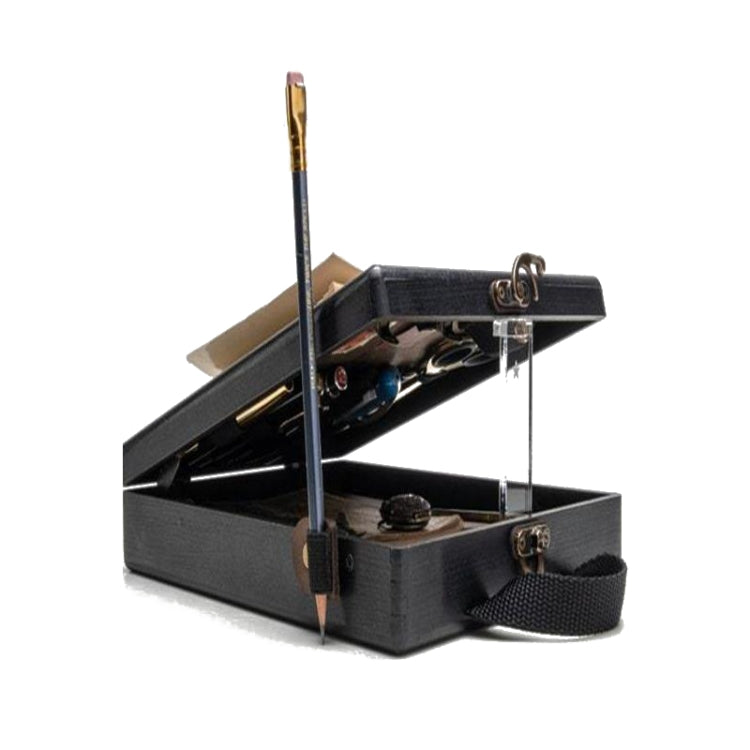 Writer Messenger Wooden Box Walnut Briefcase, Black, Green