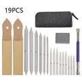 19 In 1 Blending Smudge Stump Stick Tortillon Sketch Art Drawing Charcoal Sketcking Tool Pen, 19 In 1