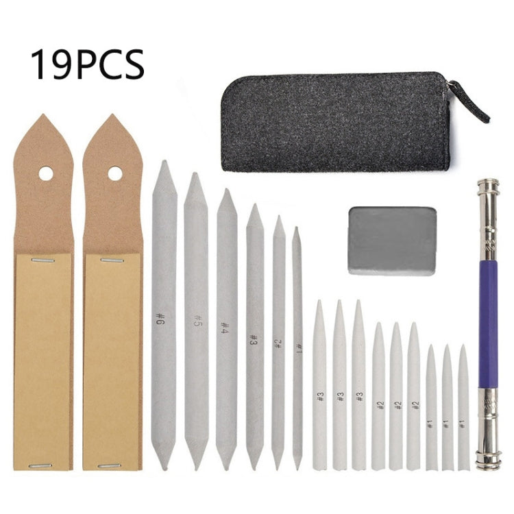 19 In 1 Blending Smudge Stump Stick Tortillon Sketch Art Drawing Charcoal Sketcking Tool Pen, 19 In 1