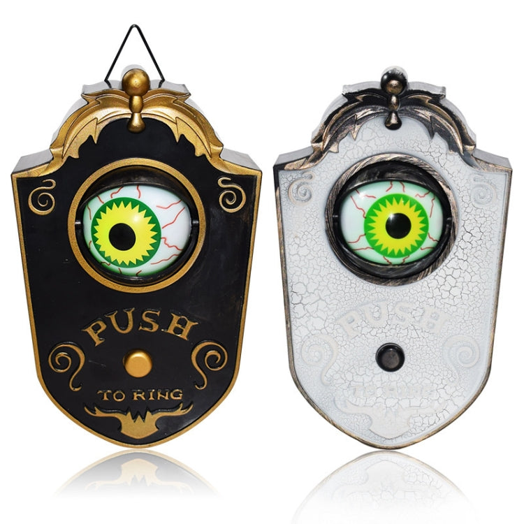 Halloween One-eyed Doorbell Glowing Horror Sound Decoration Pendant, Black