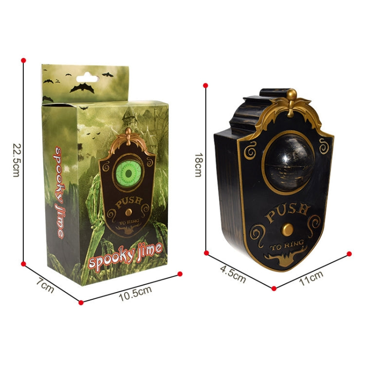 Halloween One-eyed Doorbell Glowing Horror Sound Decoration Pendant, Black