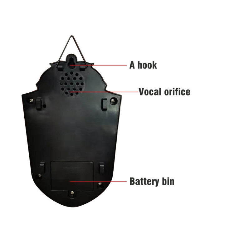 Halloween One-eyed Doorbell Glowing Horror Sound Decoration Pendant, Black