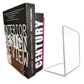 2 PCS Acrylic Transparent Bookstand L-shaped Bookends Bookshelf, L-shaped Bookends