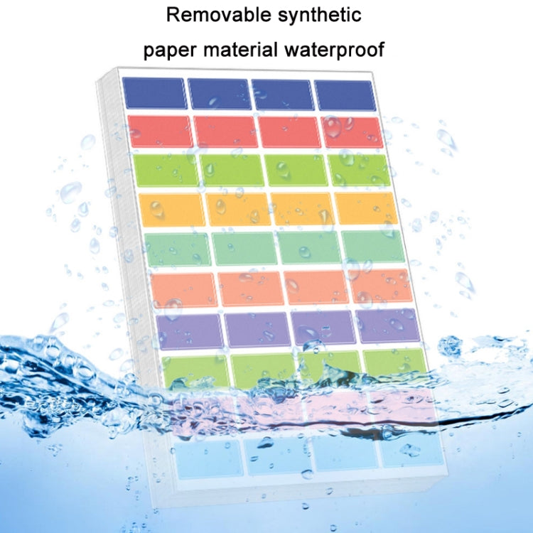 5 Packs Children Colorful Square Label Classification Stickers, Colorful Square Label
