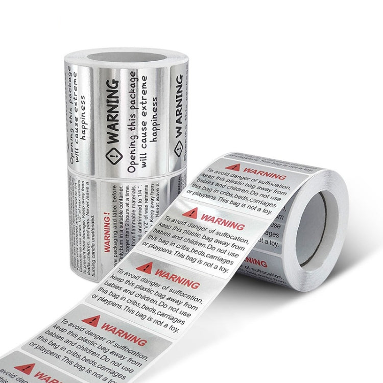 Warning That Opening This Package Will Bring Great Happiness Sealing Sticker, 40x60mm