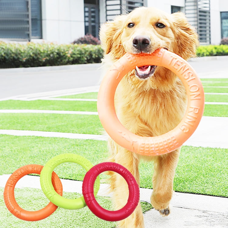 Dog Toys Pets Tension Ring Tooth Cleaning Toys, Green Small, Green Large, Red Small, Red Large, Orange Small, Orange Large